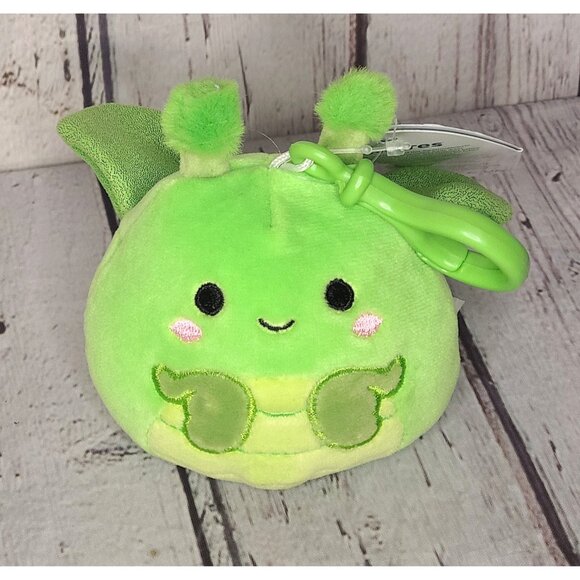 3.5" NWT Squishmallows Trenton Praying Mantis Plush Clip Keychain Insect Mini - Picture 1 of 3